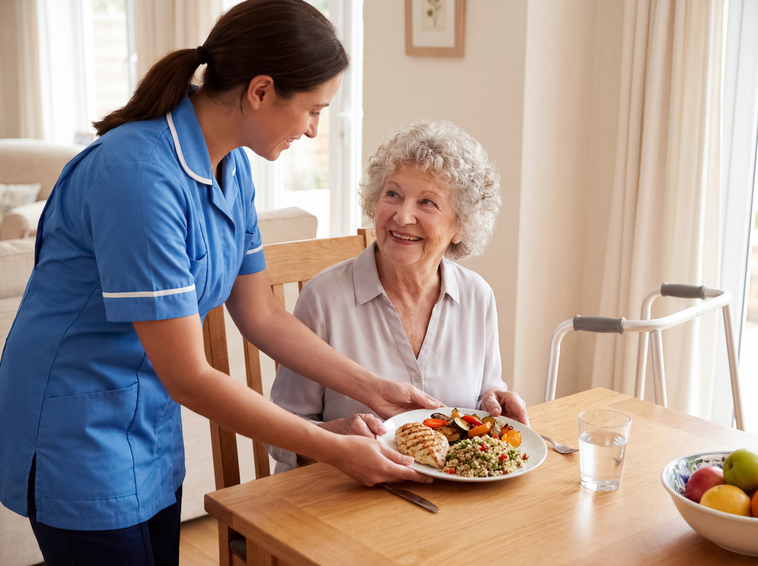 Assistance with eating and meal feeding
